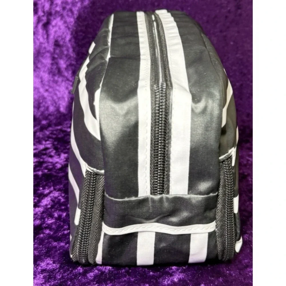 Scout Bag 3 Zip Toiletry Bag‎ FLEETWOOD BLACK Black White Medium Cosmetics